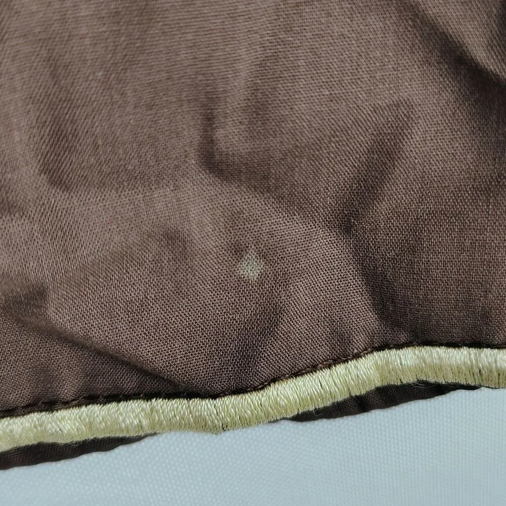 Vintage 70s Caro of Honolulu Women's Brown Floral Plus Size Top size 16 - Picture 7 of 7